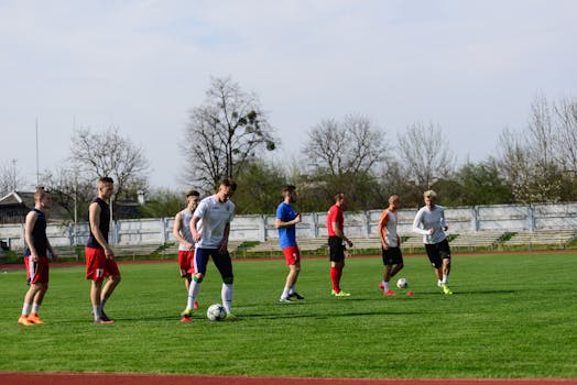 soccer academy training session