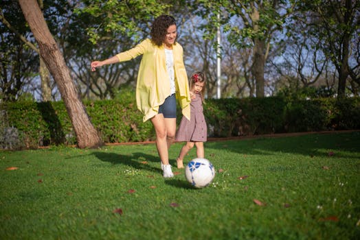 kids playing soccer together