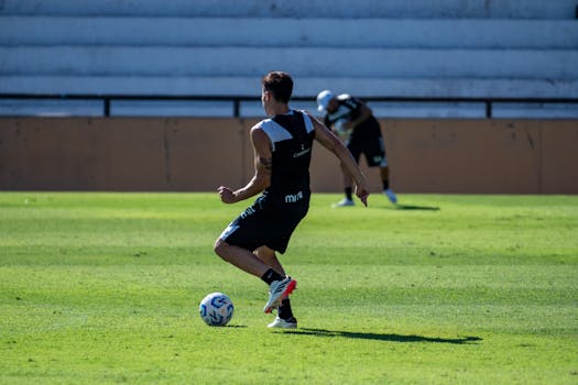 soccer player analyzing investment options