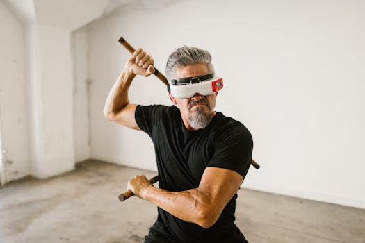 training session with virtual reality
